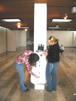 Der Schneemann vorher...